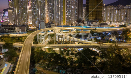 Choi Hung Interchange Curves Through Dense Kowloon Urban Landscape Feb 15 2026 137095114