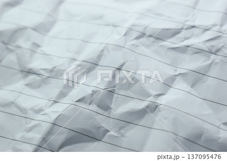 crumpled line paper texture background,  blank sheet notebook 137095476