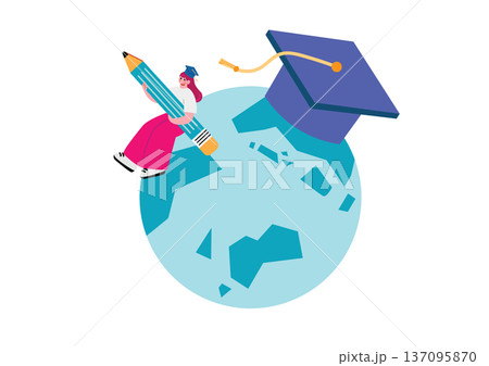 留学生の女の子のイラスト 留学生の女の子のイラスト 137095870