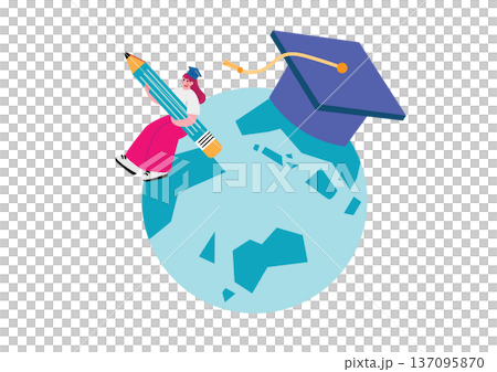 留学生の女の子のイラスト 留学生の女の子のイラスト 137095870