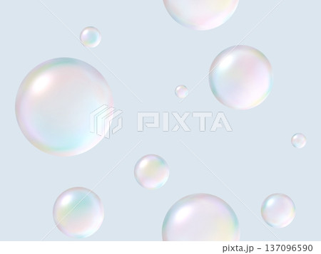 シャボン玉のシームレスパターン　B 137096590