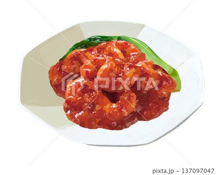 エビチリ(八角皿) エビチリ(八角皿) 137097047