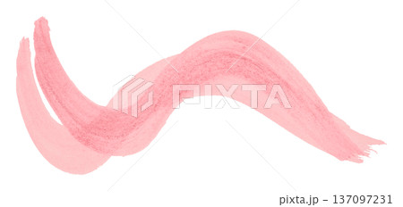 pink watercolor background. Artistic hand paint. Isolated on transparent background. 137097231