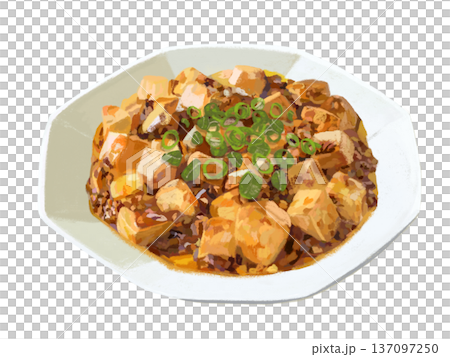 麻婆豆腐（八角形盤）佐蔥花 137097250