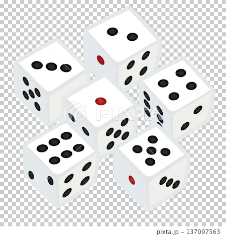 Dice illustration Dice illustration 137097563