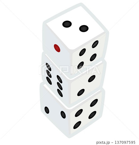 サイコロのイラスト サイコロのイラスト 137097595