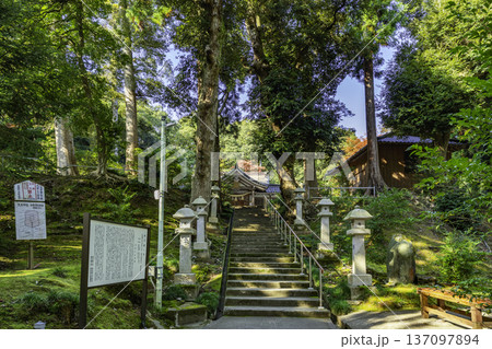 高岡　気多神社　参道石段　富山県高岡市 137097894