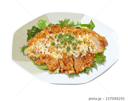 油淋鶏（ユーリンチー）八角皿 137098291