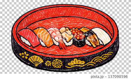 七塊握壽司的插圖 137098596