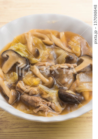キノコと豚肉のあんかけ キノコと豚肉のあんかけ 137098648