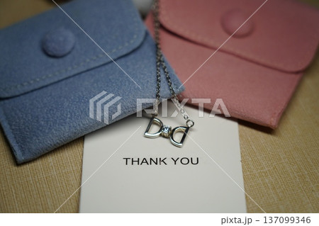 Elegant Jewelry Gift Necklace with Thank You Note Elegant Jewelry Gift Necklace with Thank You Note 137099346