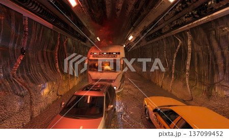 車両火災現場 137099452