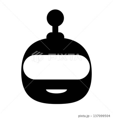 AI Robot Face Icon, Minimal Chatbot Head Mascot Collection illustration 137099504
