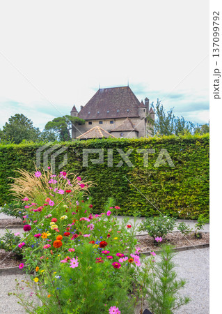 Castle Yvoire and Garden of Five Senses in Yvoire, France Castle Yvoire and Garden of Five Senses in Yvoire, France 137099792