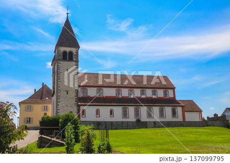 Basilica of Sts. Peter and Paul on Island of Reichenau, Lake Constance, Baden-Wuerttemberg, Germany 137099795