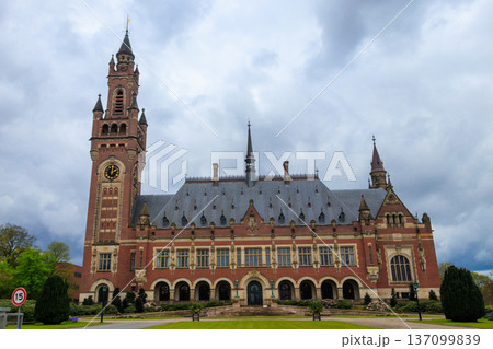 Peace Palace is an international law administrative building in The Hague, the Netherlands Peace Palace is an international law administrative building in The Hague, the Netherlands 137099839