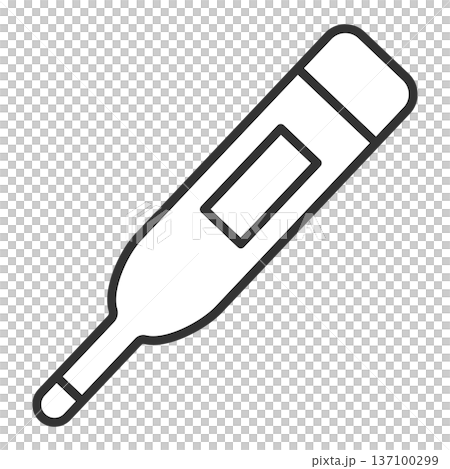 一個簡單的溫度計的插圖 137100299