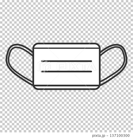 白色面具的插圖 137100300