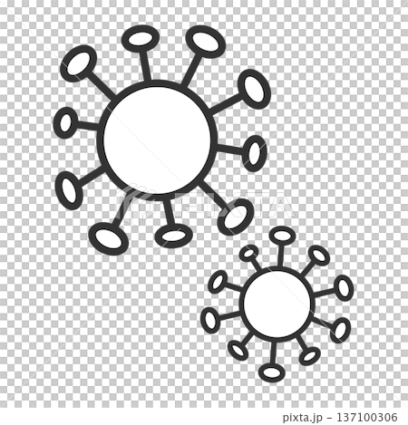 病毒圖示插圖 137100306