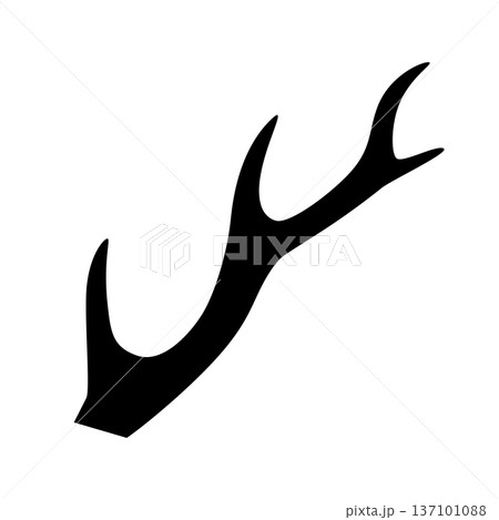 横向きの鹿の角のベクターイラスト 137101088