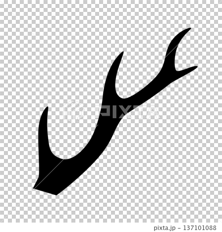横向きの鹿の角のベクターイラスト 137101088