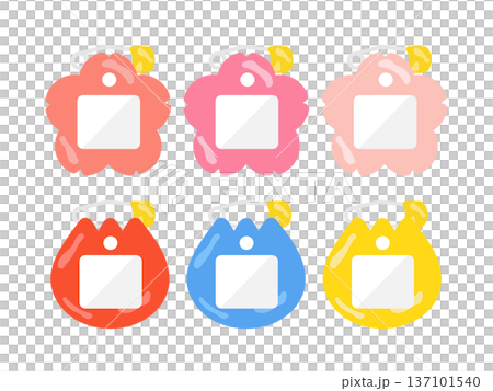 花の名札　イラストセット 137101540