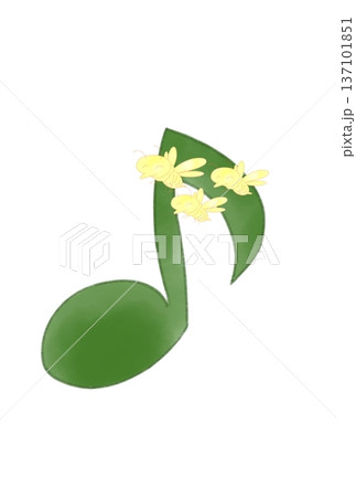 蜜蜂の付いた音符 137101851