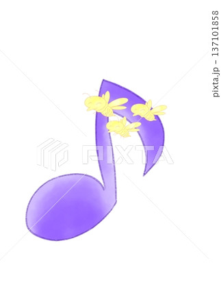 蜜蜂の付いた音符 137101858
