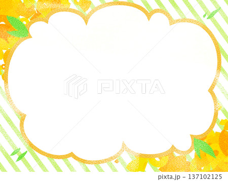 スタンプ風パイナップルフレーム 137102125