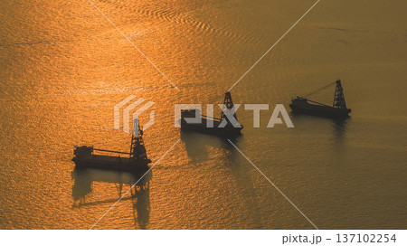 Glowing Sunset Casts Deep Golden Light Over Lei Yue Mun Feb 22 2026 137102254