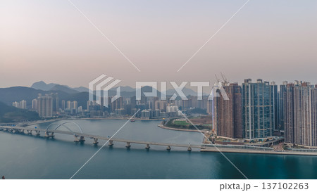 Elegant Cross Bay Bridge Stretching Across Calm Tseung Kwan O Feb 22 2026 Elegant Cross Bay Bridge Stretching Across Calm Tseung Kwan O Feb 22 2026 137102263