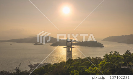 Dense Waterfront Skyline Overlooking Busy Harbour Beside Mountains Feb 21 2026 137102281