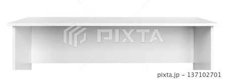 White desk isolated on transparent background 137102701