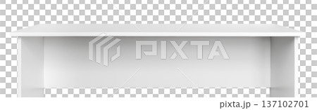 White desk isolated on transparent background 137102701