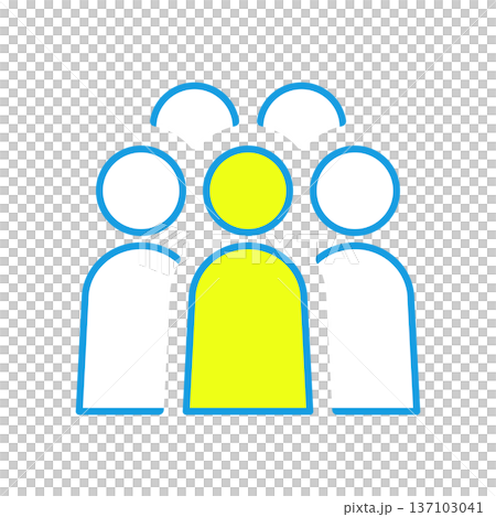 A group of people icons representing a team or organization A group of people icons representing a team or organization 137103041