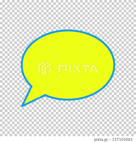 会話やコメント用の吹き出しアイコン 137103083