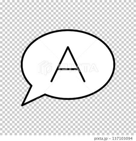 一個圖標，圖標上是一個答案圖片，氣泡裡寫著字母 A。 137103094