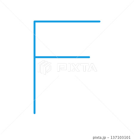 アルファベットのFのシンプルなアイコン 137103101