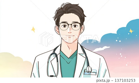 白衣を着た男性 137103253