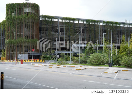 Sustainable Urban Design Green Wall Parking Garage Facade 137103326