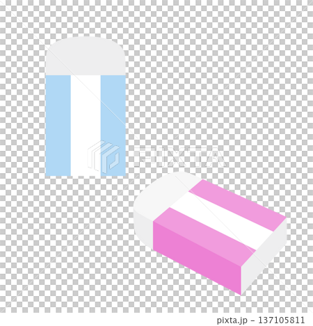 Simple illustration of an eraser 137105811