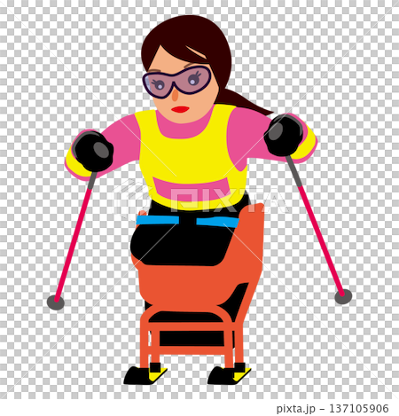 參加冬季運動比賽的女孩插圖 - Parasitski 01 參加冬季運動比賽的女孩插圖 - Parasitski 01 137105906