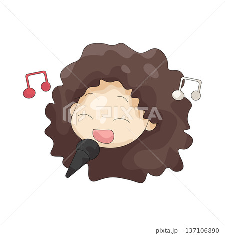 Illustration of singer 137106890