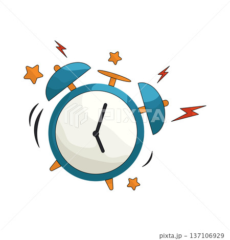 Illustration of Ringing alarm 137106929