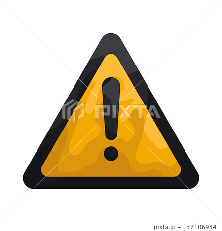 Illustration of warning sign 137106934