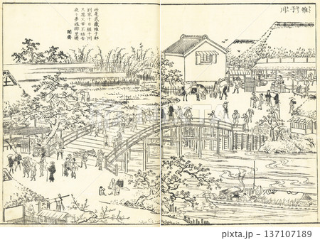 江戸名所図会：帷子川 137107189