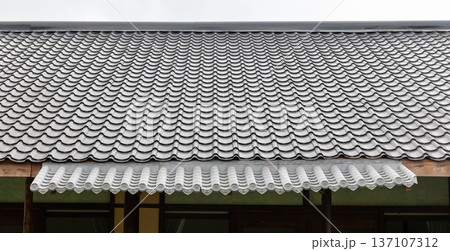 Traditional Chinese Style PVC Plastic Roof Tiles. Traditional Chinese Style PVC Plastic Roof Tiles. 137107312