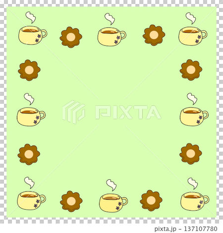 Cookie and cup frame 137107780