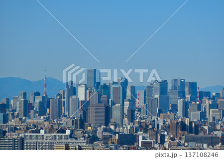 都市風景　東京　港区　東京タワー 137108246