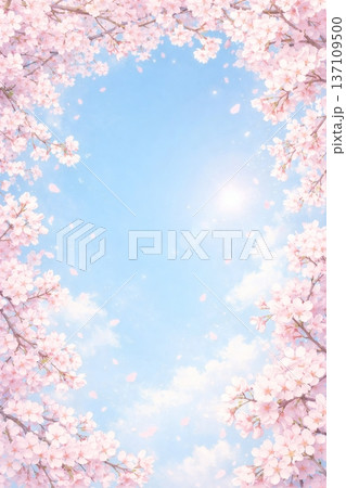 桜　背景 137109500